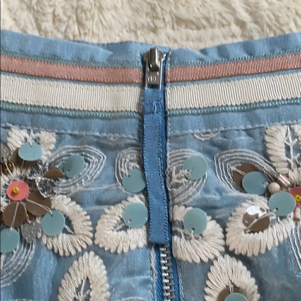 ANTHROPOLOGIE + MAEVEPersephone Beaded Mini Skirt